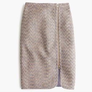 NWOT J. Crew metallic tweed pencil skirt